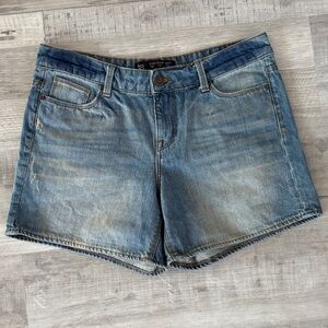 Zara Faded Light Blue Denim Jean Shorts